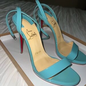 Christian Louboutin Teal Loubi Queen 120